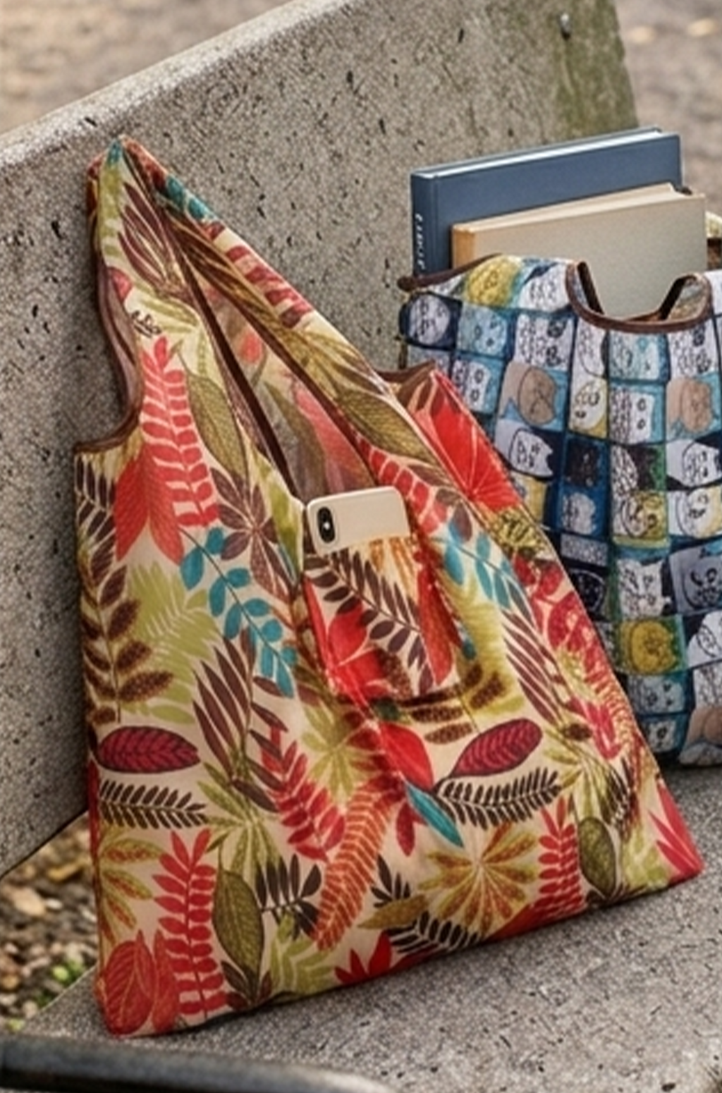 Large ECO Reusable Tote Bag – Foldable Polyester Shoulder Bag