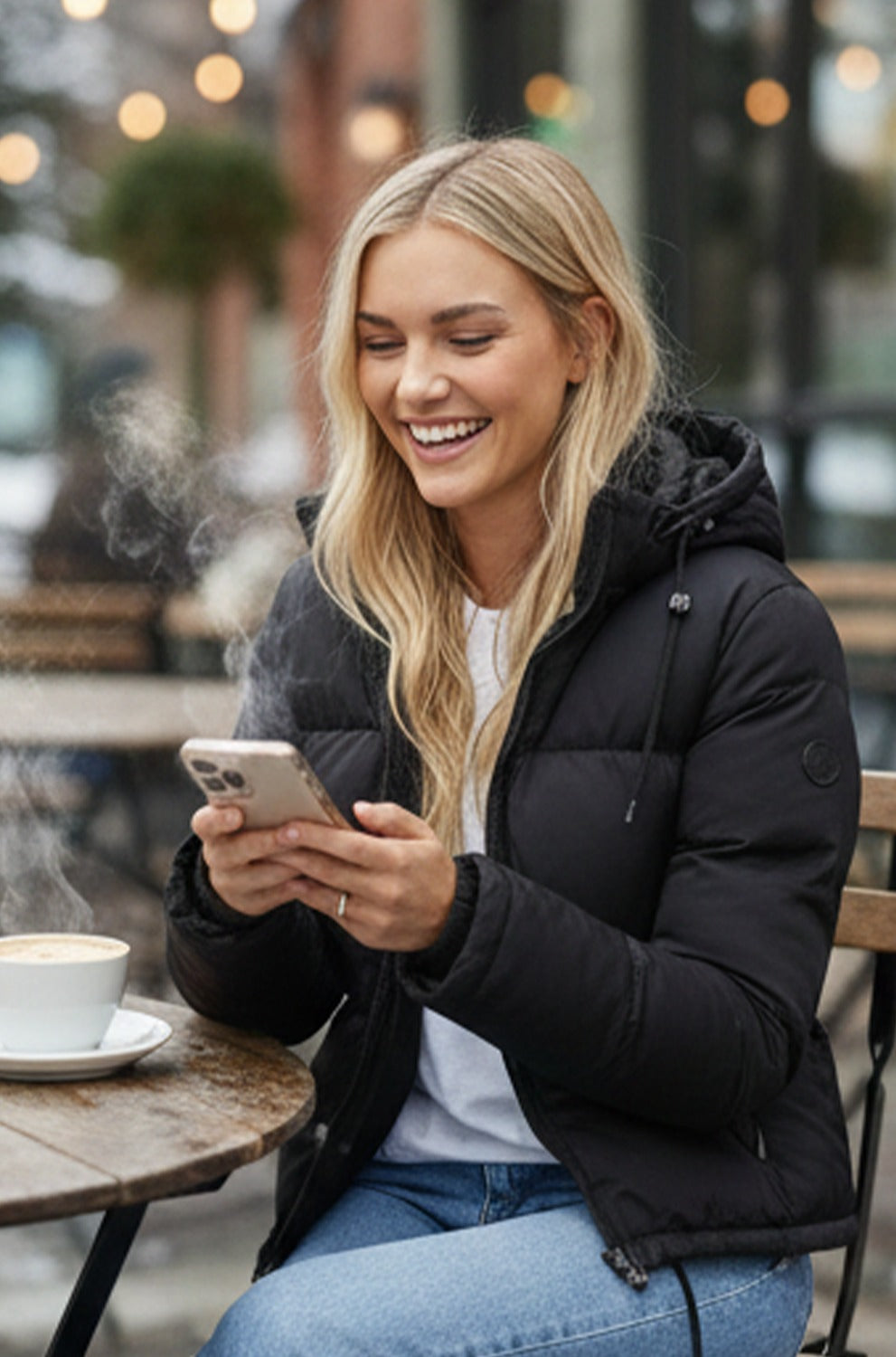 Women’s Black Puffer Jacket – Warm Winter Coat