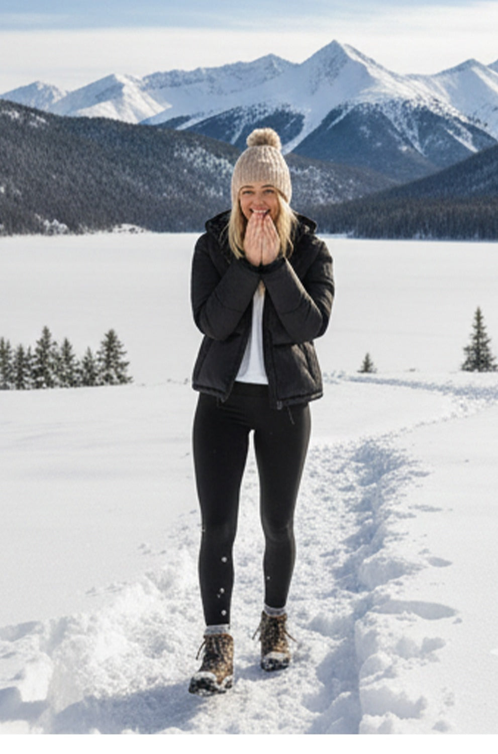 Women’s Black Puffer Jacket – Warm Winter Coat