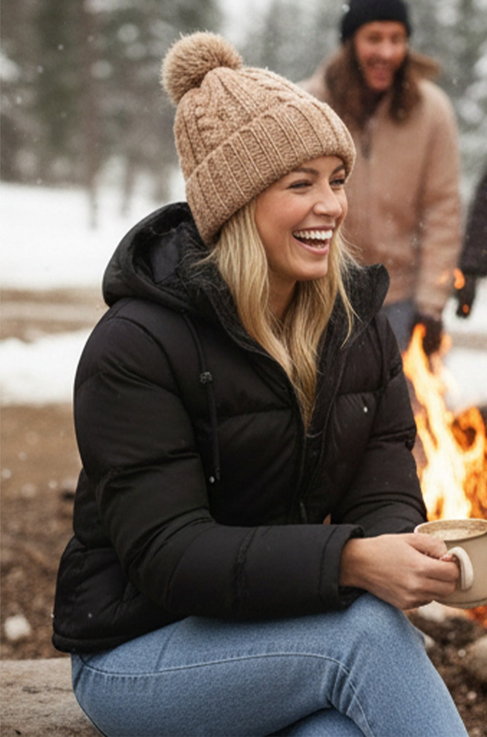 Women’s Black Puffer Jacket – Warm Winter Coat