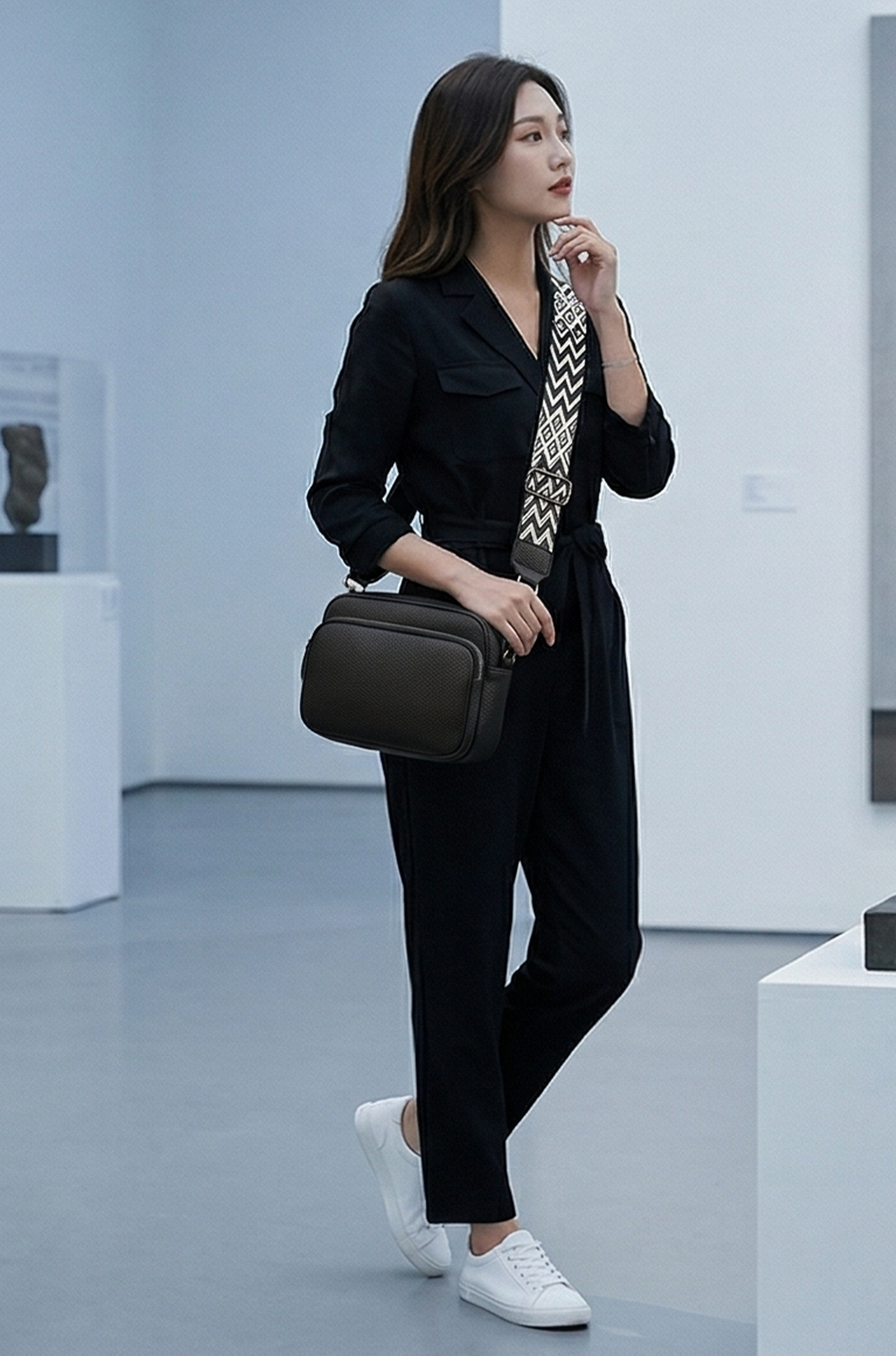 Women’s PU Crossbody Bag – Large Capacity Multi-Pocket Shoulder Bag