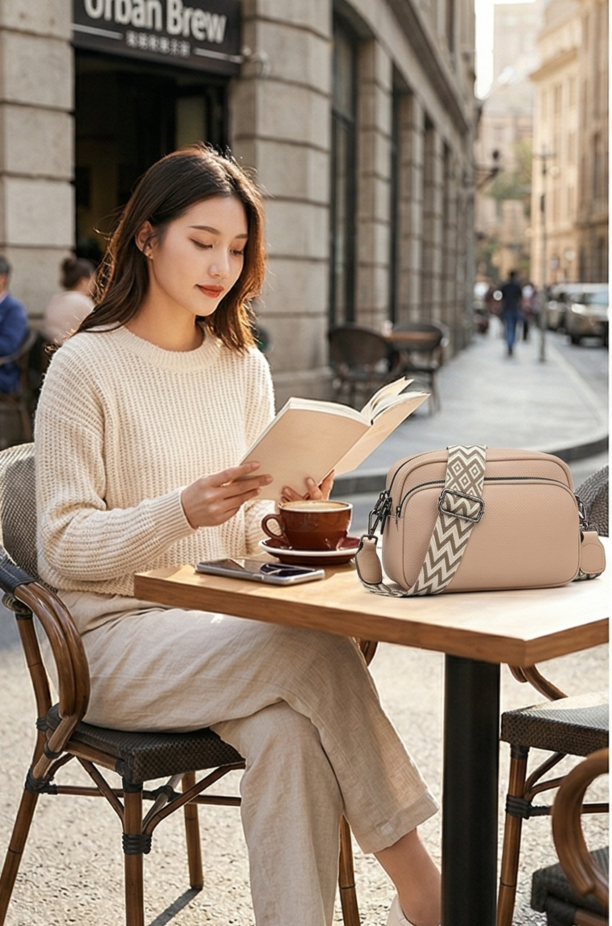 Women’s PU Crossbody Bag – Large Capacity Multi-Pocket Shoulder Bag