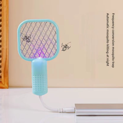 Zap Away Pests with Ease: The Ultimate Rechargeable Electric Mosquito Swatter Featuring UV Light – Your Perfect Companion for Camping and Outdoor Adventures!
