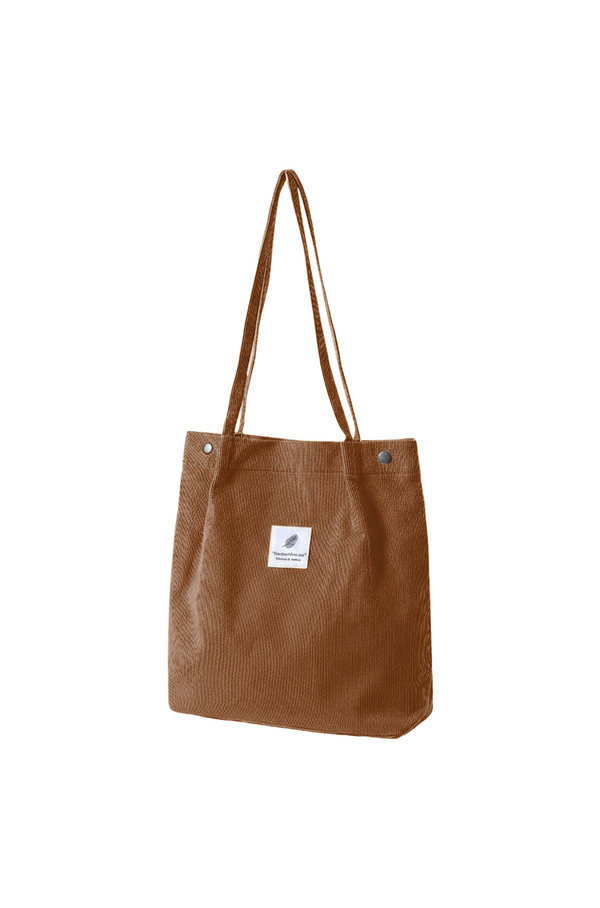 Corduroy Tote Bag for Women – Stylish Work & Travel Shoulder Bag