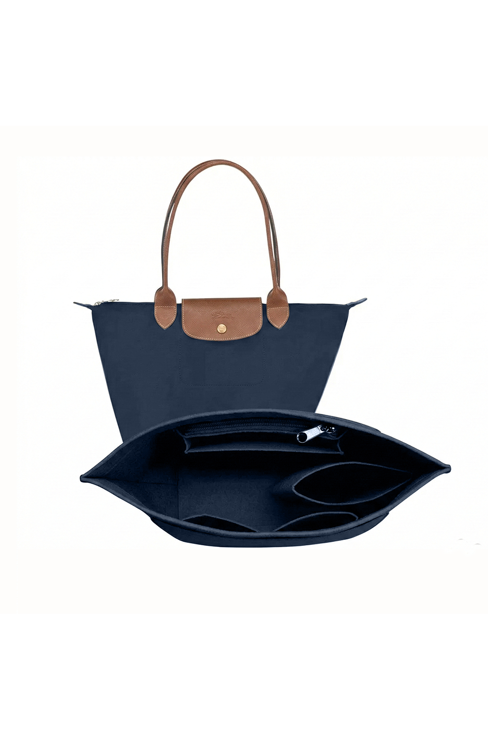 Felt Bag Organizer Insert – Handbag Liner with Makeup Pockets