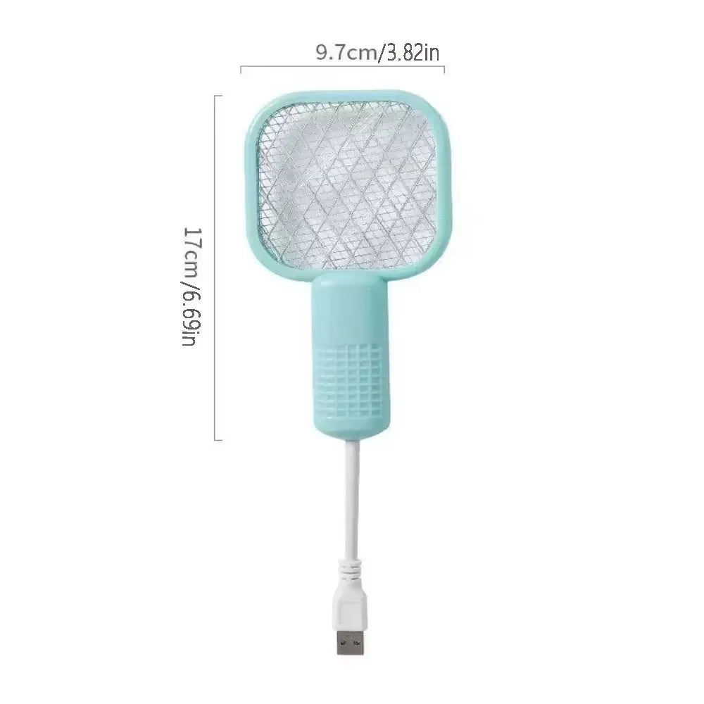 Zap Away Pests with Ease: The Ultimate Rechargeable Electric Mosquito Swatter Featuring UV Light – Your Perfect Companion for Camping and Outdoor Adventures!