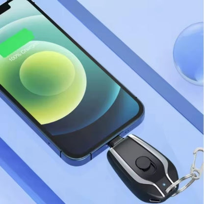 Compact 1500mAh Mini Keychain Power Bank - Your Essential Portable Emergency Charger for iPhone, Samsung, and Xiaomi